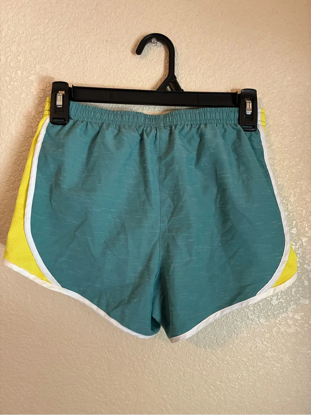 Nike kids Running Shorts with Yellow Side Panels